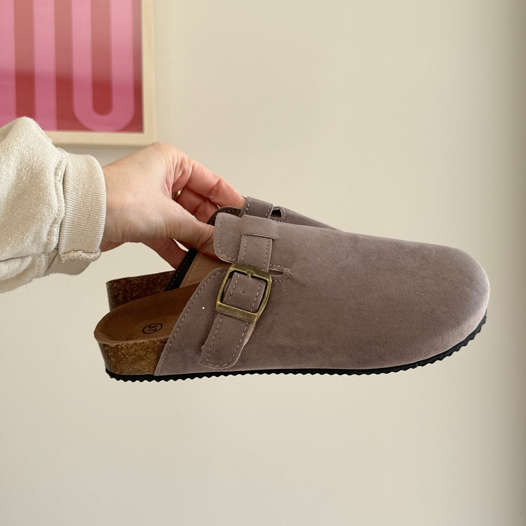 Suede Clogs