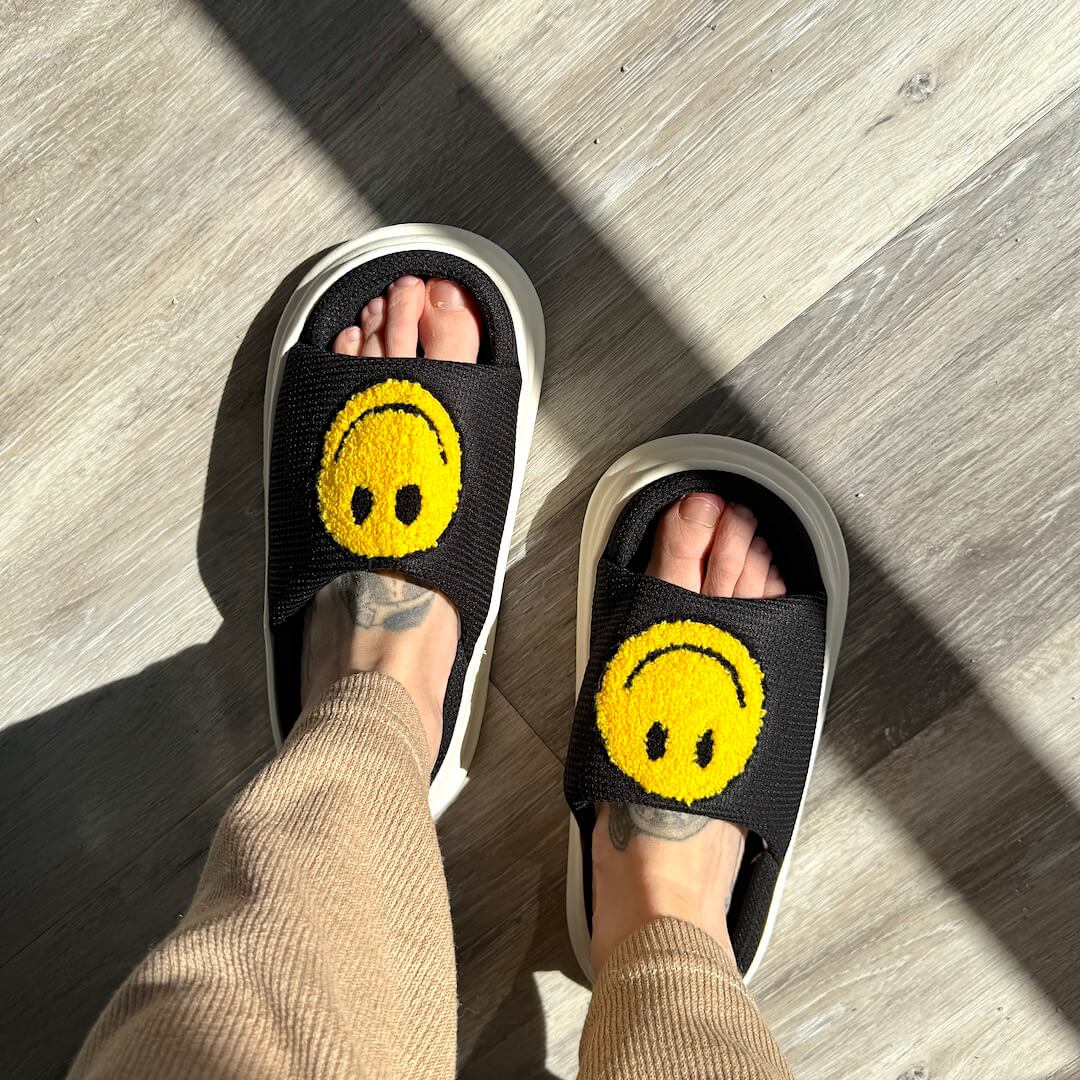 Happy Face Platform Sandals