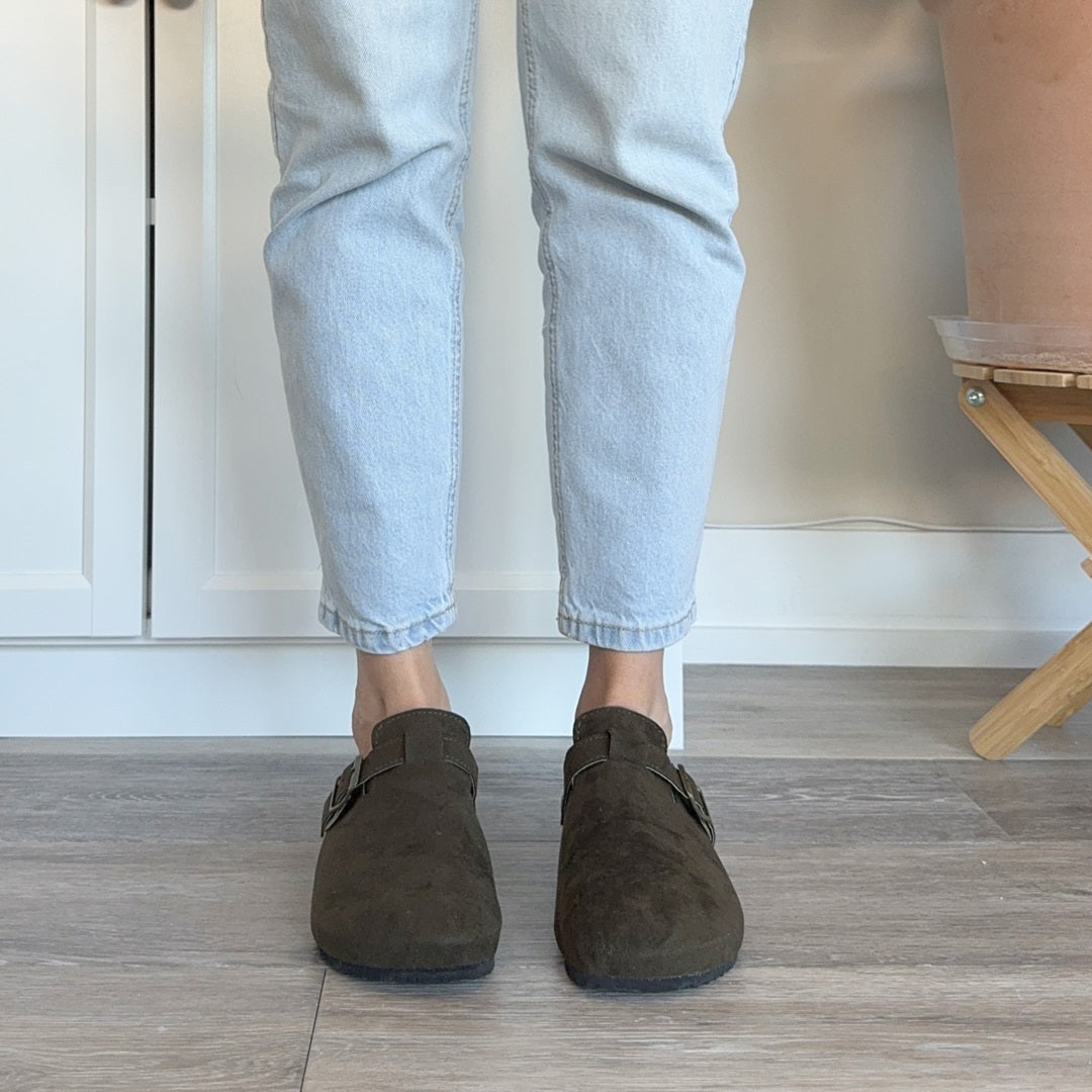 Suede Clogs