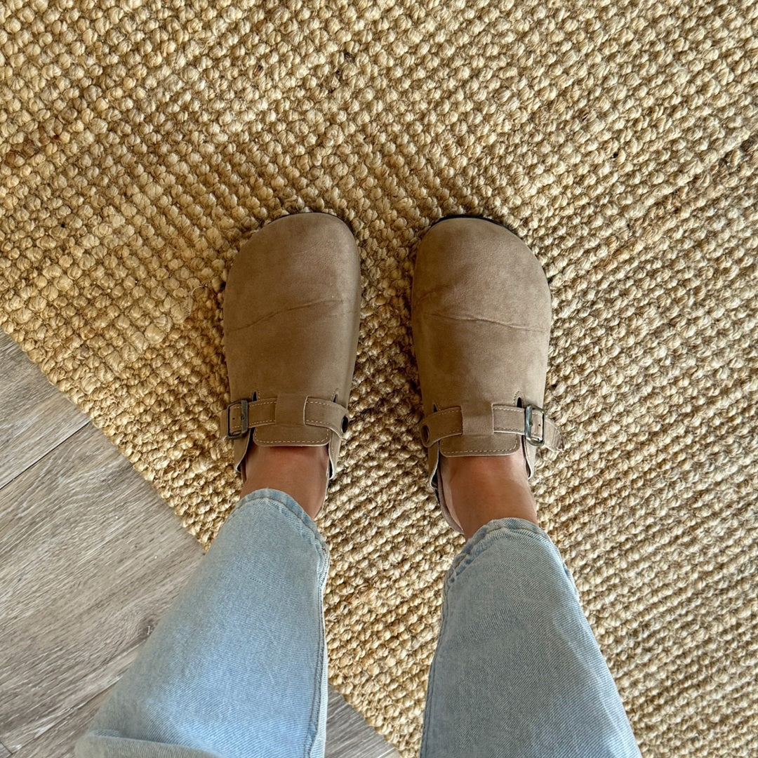 Suede Clogs