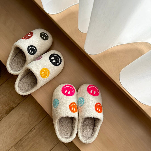 Colorful Happy Face Slides Slippers