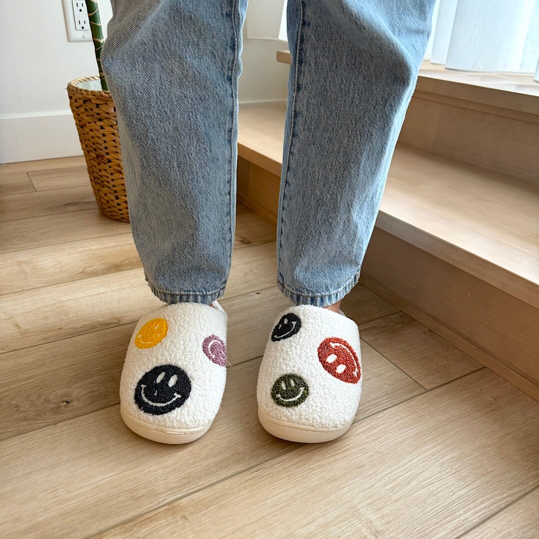 Colorful Happy Face Slides Slippers