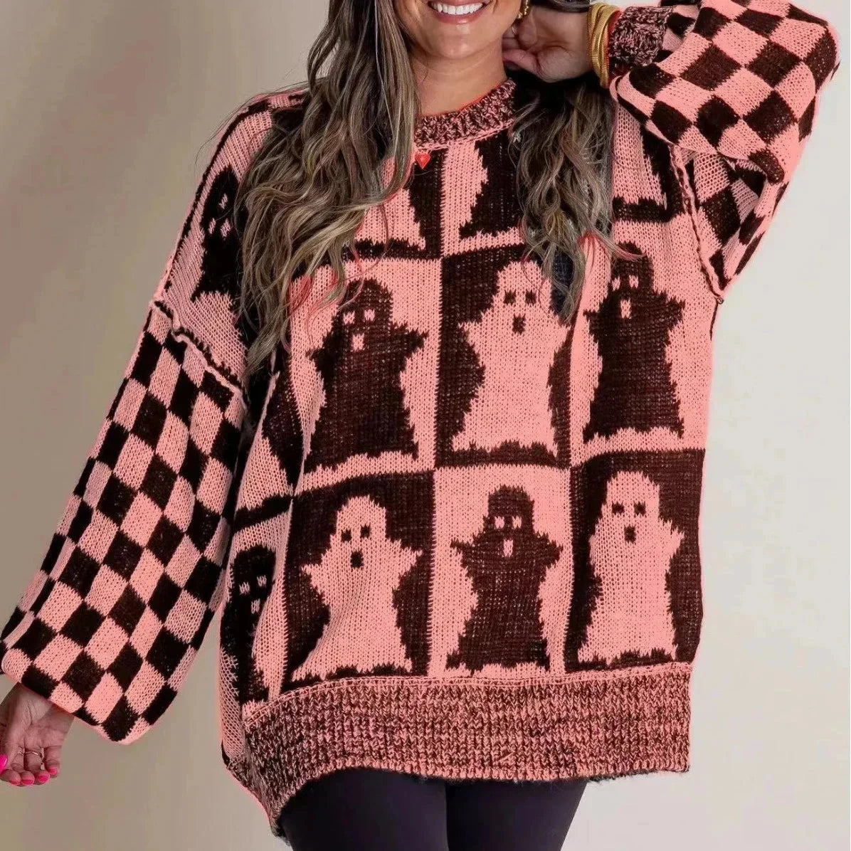 Halloween Ghost Knitted Sweater