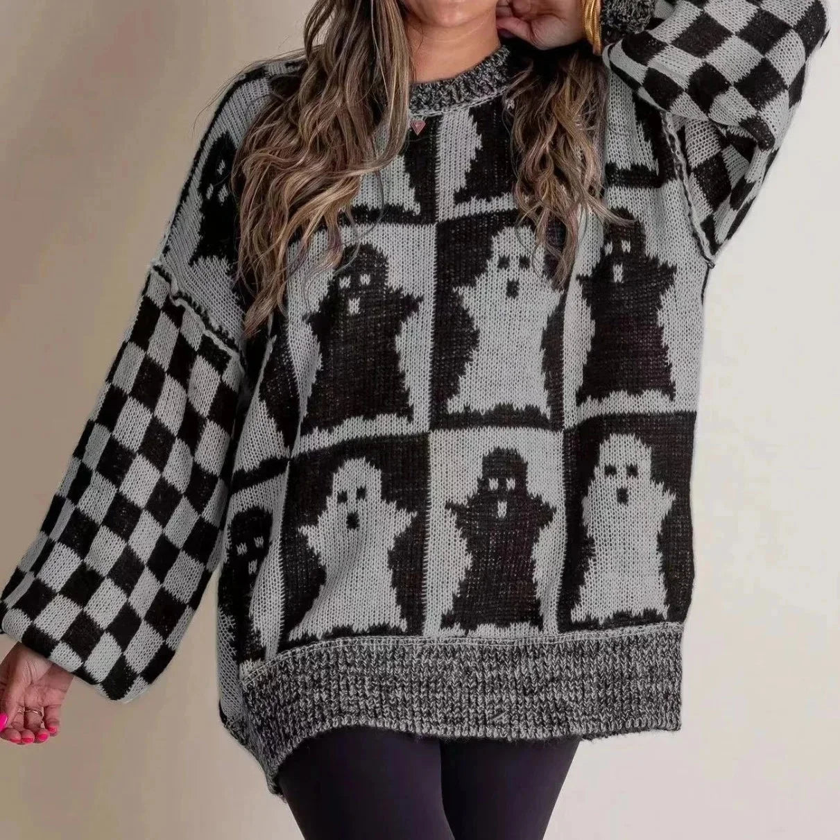 Halloween Ghost Knitted Sweater