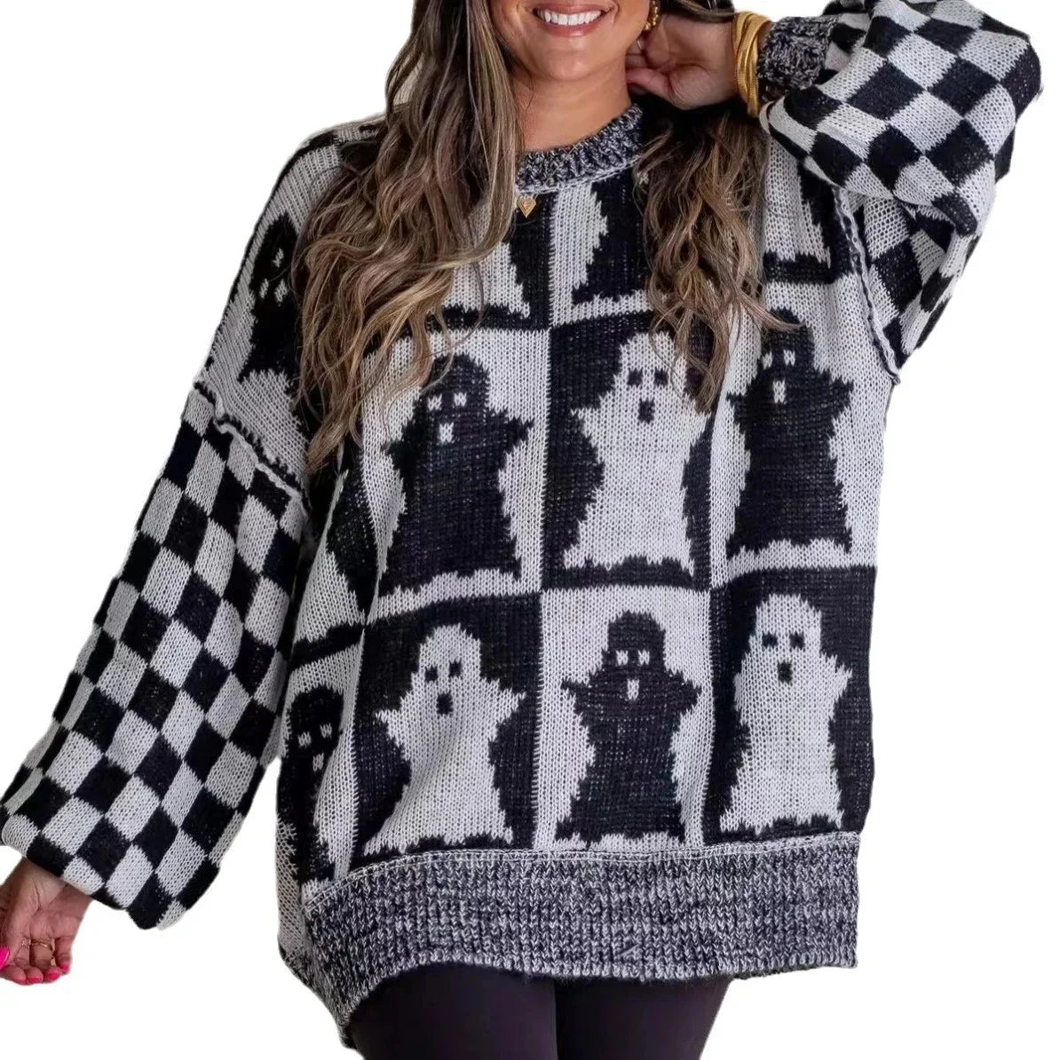 Halloween Ghost Knitted Sweater