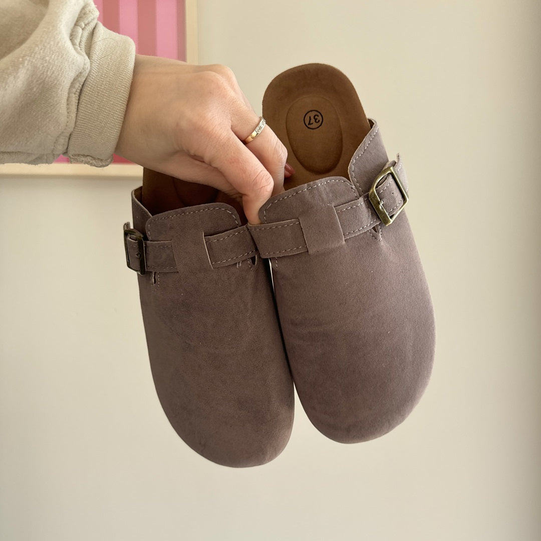 Suede Clogs