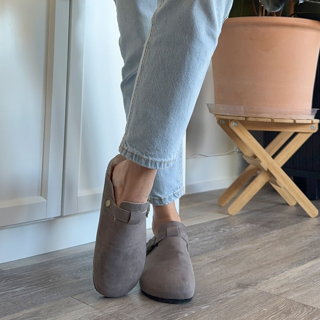 Suede Clogs